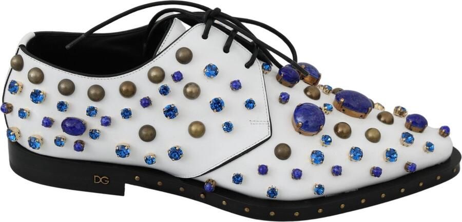 Dolce & Gabbana Elegante witte leren schoenen met kristallen Multicolor - Foto 2