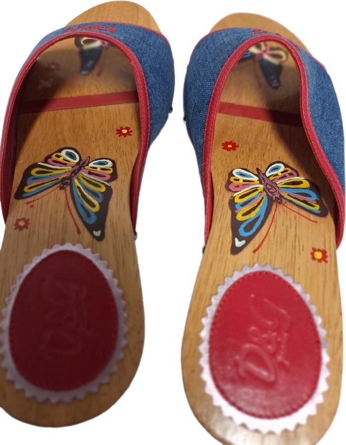 Dolce & Gabbana D&G WOODEN SLIPPER MET DENIM UPPER