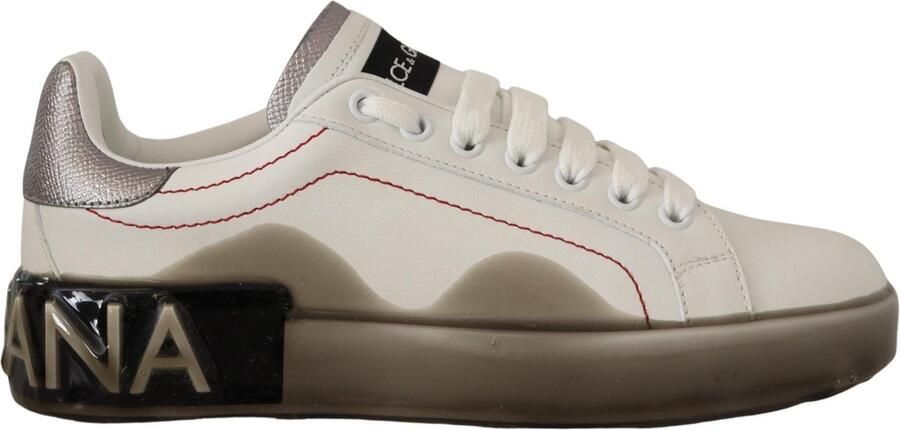 Dolce & Gabbana Dolce Gabbana Portofino Leather Sneakers Wo White - Foto 2