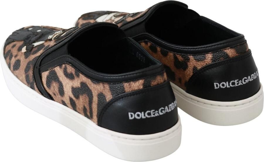 Dolce & Gabbana Luipaardprint Loafers voor Elegant Comfort Multicolor Dames