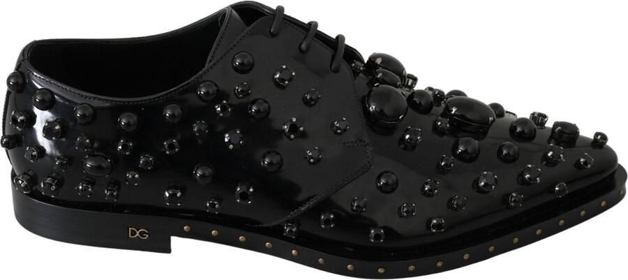 Dolce & Gabbana Patent Leather Loafers Embellished Style Wo Black Flat Shoes - Foto 2