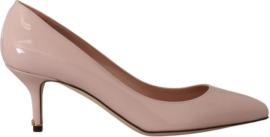 Dolce & Gabbana Patent Leather Pumps Kitten Heel Style Wo Pink