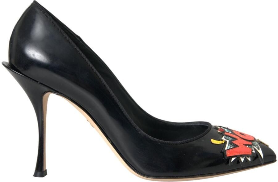 Dolce & Gabbana PointedToe Pump Black Patent Leather Wo