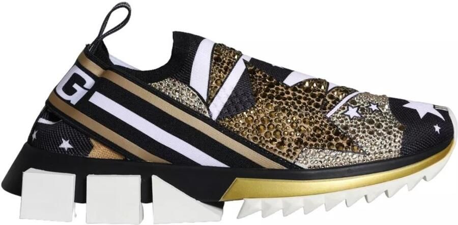 Dolce & Gabbana Portofino Crystal Sneakers SlipOn Style Wo Multicolor