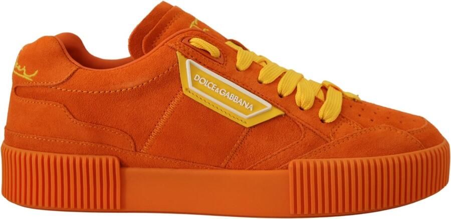 Dolce & Gabbana P.j. Tucker Oranje Leren Sneakers Orange Dames - Foto 2