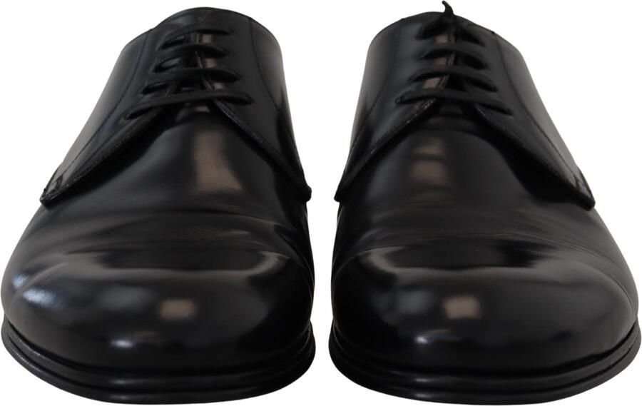 Dolce & Gabbana Zwarte Leren Formele Jurkschoenen Italiaanse Stijl Black Heren - Foto 3