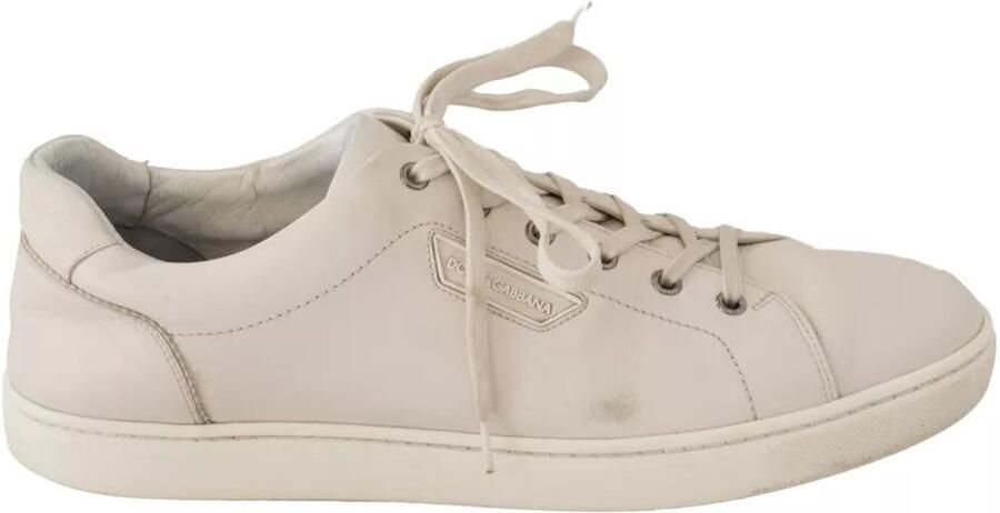 Dolce & Gabbana Preloved Leather Sneakers Low Top Style White