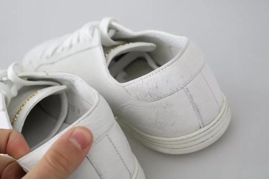 Dolce & Gabbana Witte Vetersneakers met Gouden Details White Heren