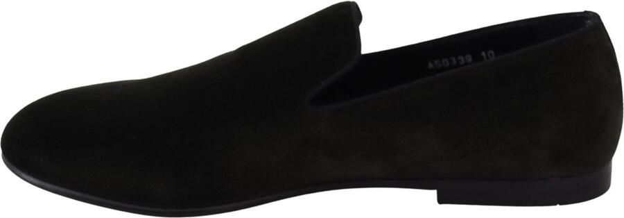Dolce & Gabbana Groene fluwelen instappers schoenen voor heren