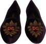 Dolce & Gabbana Paarse Velvet DG Heart Loafers Flats Purple Dames - Thumbnail 2