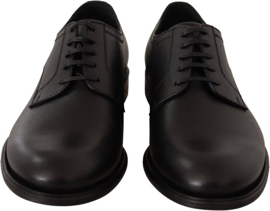 Dolce & Gabbana Zwarte Leren Derby Schoenen Gemaakt in Italië Black Heren