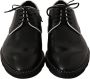 Dolce & Gabbana Elegante Zwarte Leren Derby Schoenen Black Heren - Thumbnail 1