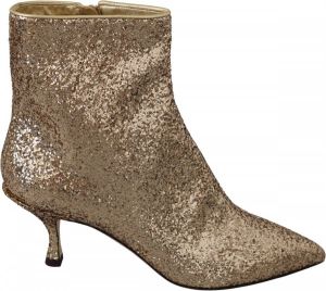 Dolce & Gabbana Gold Sequined Glitter Ankle Boots Shoes