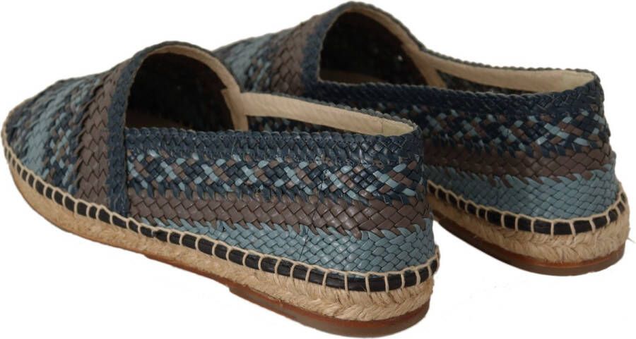 Dolce & Gabbana Blauw Grijs Slip On Buffalo Espadrille Schoenen Blue Heren