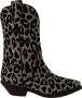 Dolce & Gabbana Luipaard Cowboy Laarzen Zwart en Grijs Black Dames - Thumbnail 1