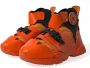 Dolce & Gabbana Oranje Multi Panel High Top Sneakers Orange Heren - Thumbnail 1