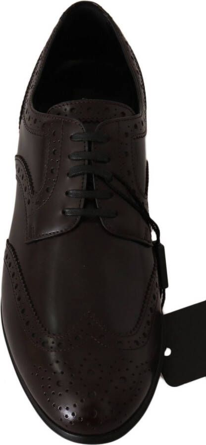 Dolce & Gabbana Klassieke Leren Broques Oxford Wingtip-Schoenen