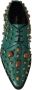 Dolce & Gabbana Groene Leren Kristallen Jurk Broque Schoenen Green Dames - Thumbnail 1