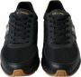 Dolce & Gabbana Leren Lage Sneakers In Zwart Met Gouden Details - Thumbnail 1