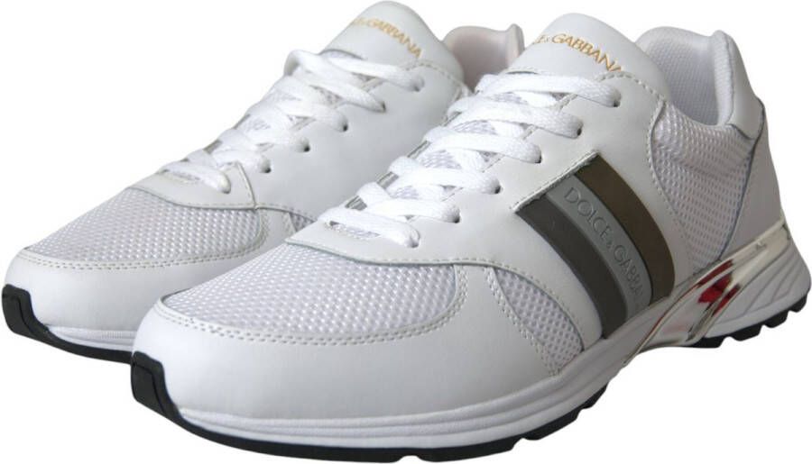 Dolce & Gabbana Witte Mesh Lage Top Trainers White Heren