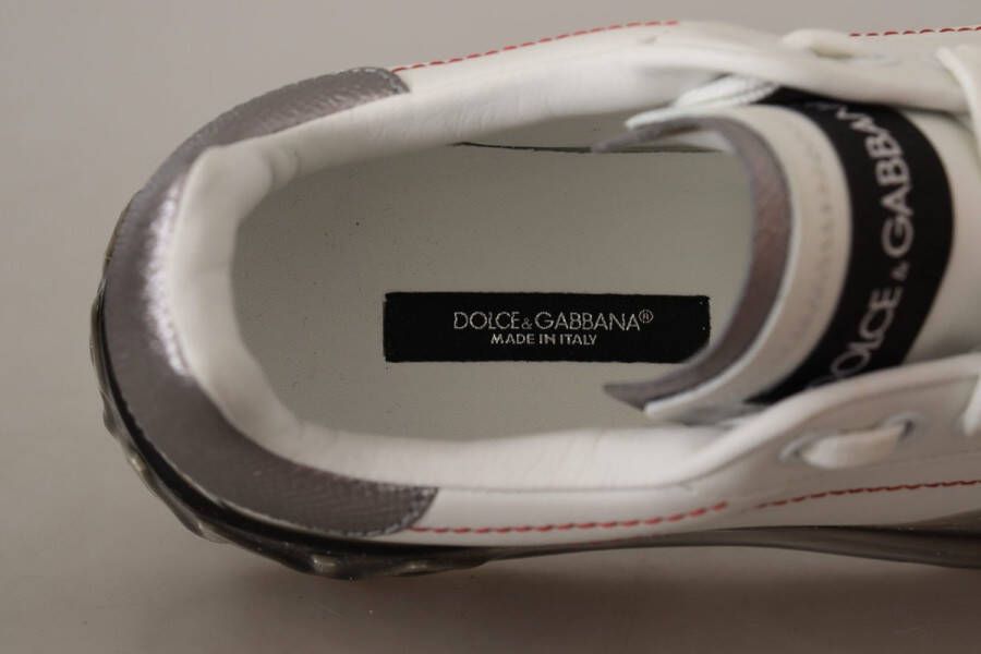 Dolce & Gabbana Iconische Leren Sneakers voor Modieuze Vrouwen White Dames