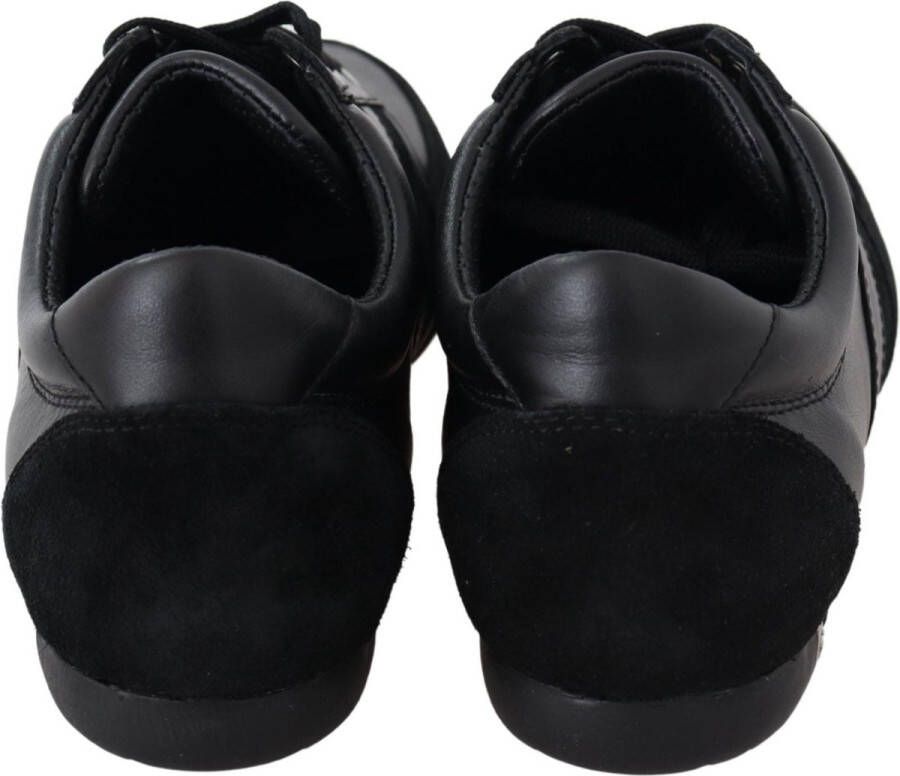 Dolce & Gabbana Zwarte Leren Casual Sneakers Schoenen Black Heren