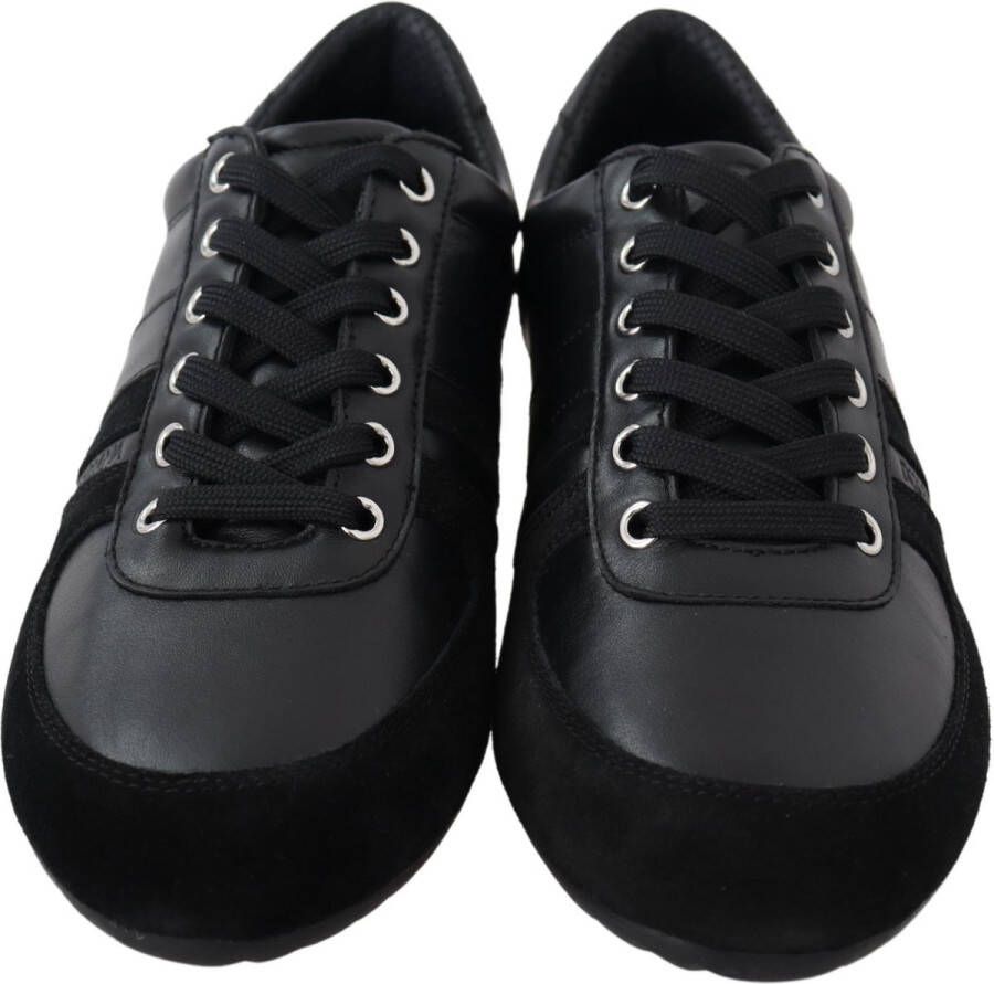 Dolce & Gabbana Zwarte Leren Casual Sneakers Schoenen