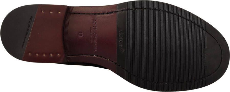 Dolce & Gabbana Luxe Exotische Leren Geklede Schoenen