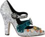 Dolce & Gabbana Mary Jane's pumps met zilveren pailletten en kristallen - Thumbnail 1