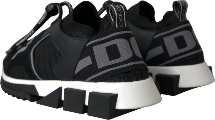 Dolce & Gabbana Zwarte Mesh Slip-On Trekking Sneakers Black Heren