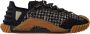Dolce & Gabbana Black White Fabric Lace Up NS1 Sneakers Shoes Zwart Heren - Thumbnail 1