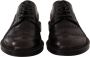 Dolce & Gabbana Leren Derbies Vetersluiting Geperforeerd Detail Black Heren - Thumbnail 1