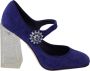 Dolce & Gabbana Paarse Suède Kristal Pumps Hakken Schoenen Purple Dames - Thumbnail 1