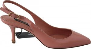 Dolce & Gabbana Patent Leather Slingback Pumps Shoes Roze Dames
