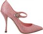 Dolce & Gabbana Roze Kristal Hakken Pumps Schoenen Pink Dames - Thumbnail 1