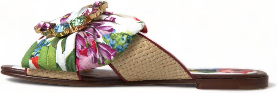 Dolce & Gabbana Platte Sandalen Met Bloemenprint