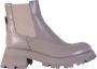 Alexander mcqueen Authentieke Chelsea Laarzen van Geborsteld Leer Gray Dames - Thumbnail 2