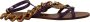 Dolce & Gabbana Platte Gladiator Sandalen met Hart Hanger en Gouden Ketting Brown Dames - Thumbnail 2