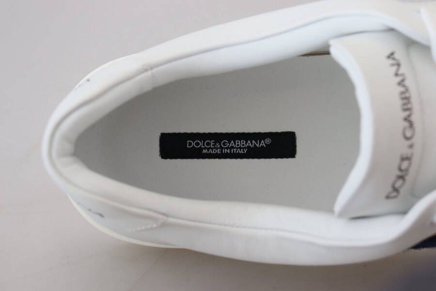 Dolce & Gabbana Nieuwe witte leren casual sneakers White Heren