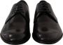 Dolce & Gabbana Elegante Zwarte Leren Derby Schoenen Black Heren - Thumbnail 1