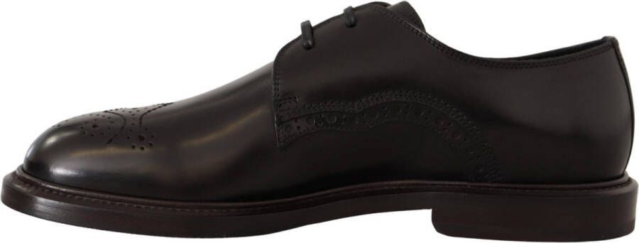 Dolce & Gabbana Zwarte Leren Formele Derby Schoenen Black Heren