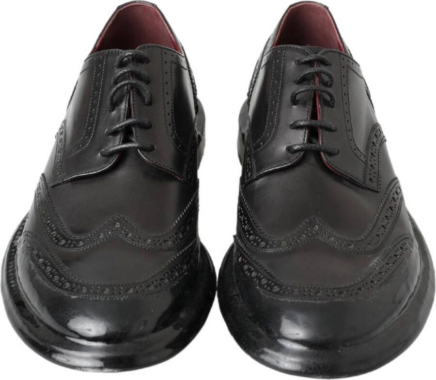 Dolce & Gabbana Zwarte Leren Oxford Wingtip Formele Derby Schoenen Black Heren