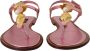 Dolce & Gabbana Roze Versierde Slides Platte Sandalen Pink Dames - Thumbnail 1