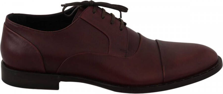 Dolce & Gabbana Rode Bordeaux Leren Formele Schoenen Red Heren