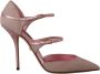 Dolce & Gabbana Roze glitter sandalen met bandjes Mary Jane schoenen - Thumbnail 1