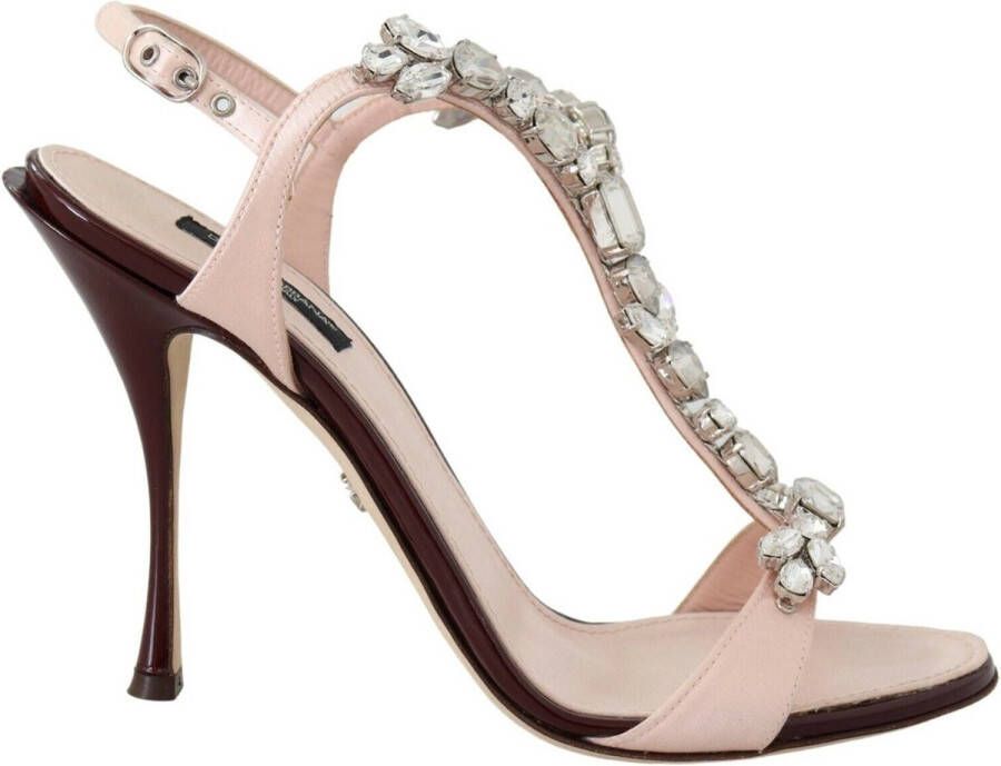 Dolce & Gabbana Roze kristallen hakken Keira sandalen