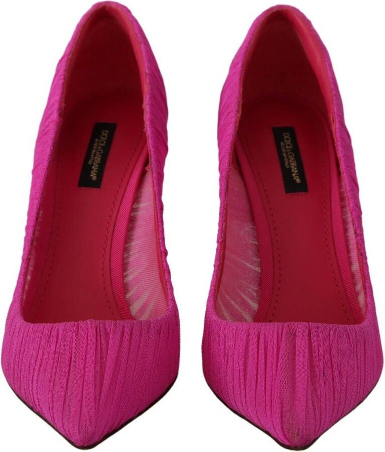 Dolce & Gabbana Roze Tulle Stiletto hoge hakken pumps schoenen