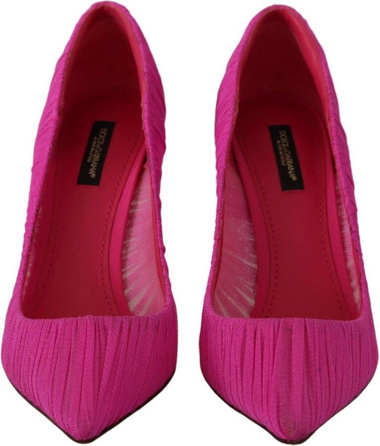 Dolce & Gabbana Roze Tule Stiletto Hoge Hakken Pumps Schoenen Pink Dames