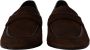 Dolce & Gabbana Shoes Dress Loafers Brown Leather Slip Shoes - Thumbnail 1