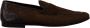 Dolce & Gabbana Shoes Dress Loafers Brown Leather Slip Shoes - Thumbnail 1